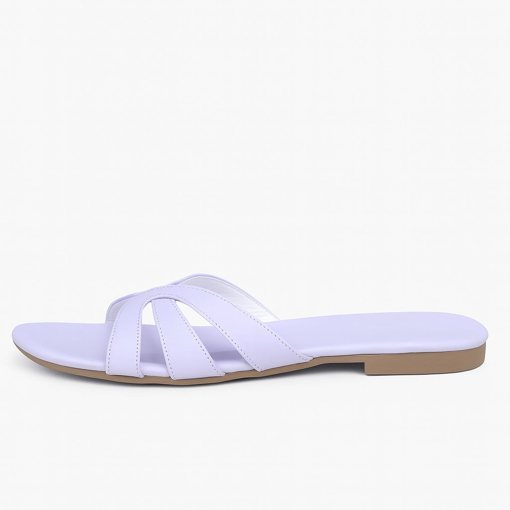 Lavender Curved cross sandal