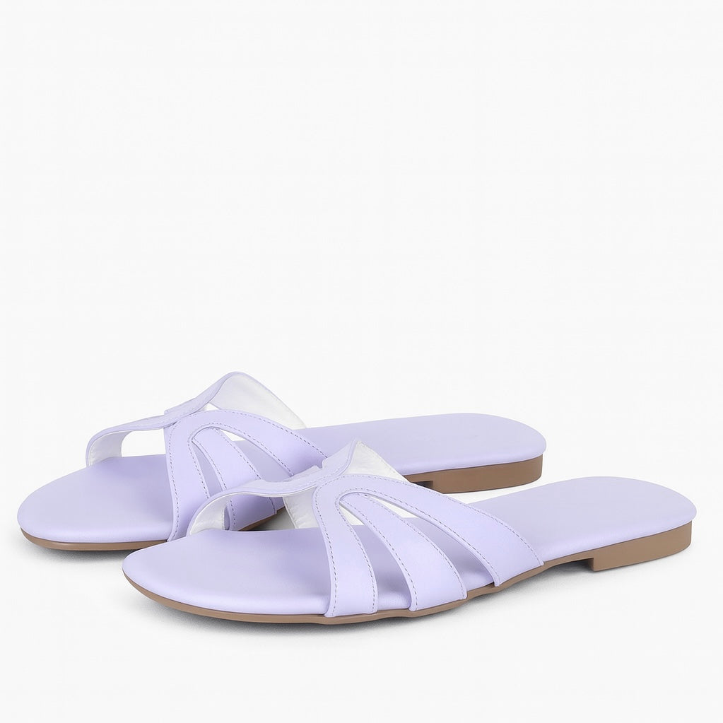 Lavender Curved cross sandal