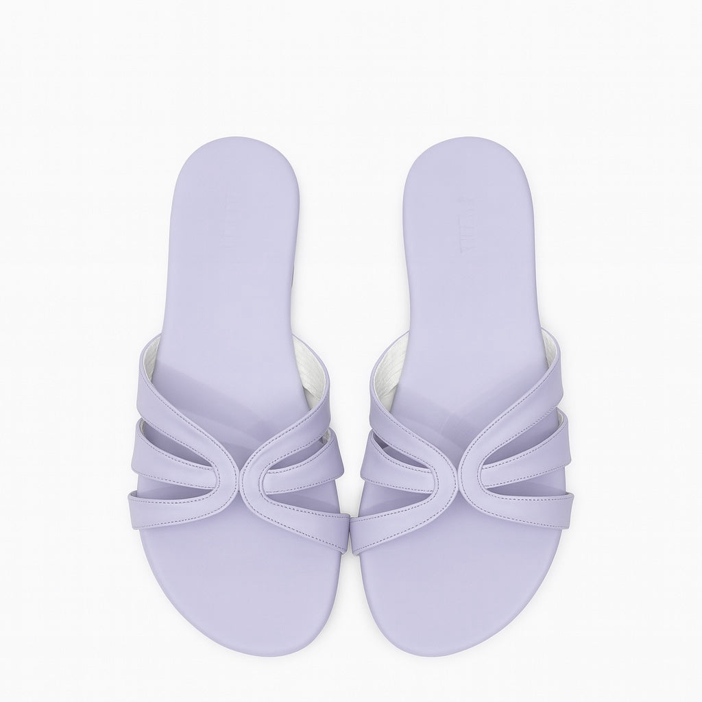 Lavender Curved cross sandal