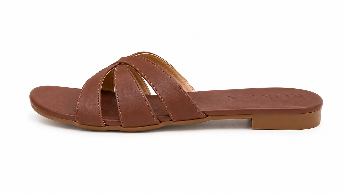 Caramel Cross Sandal