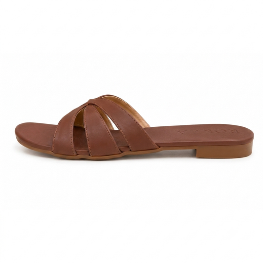Caramel Cross Sandal