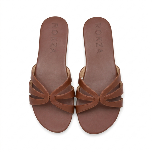 Caramel Cross Sandal